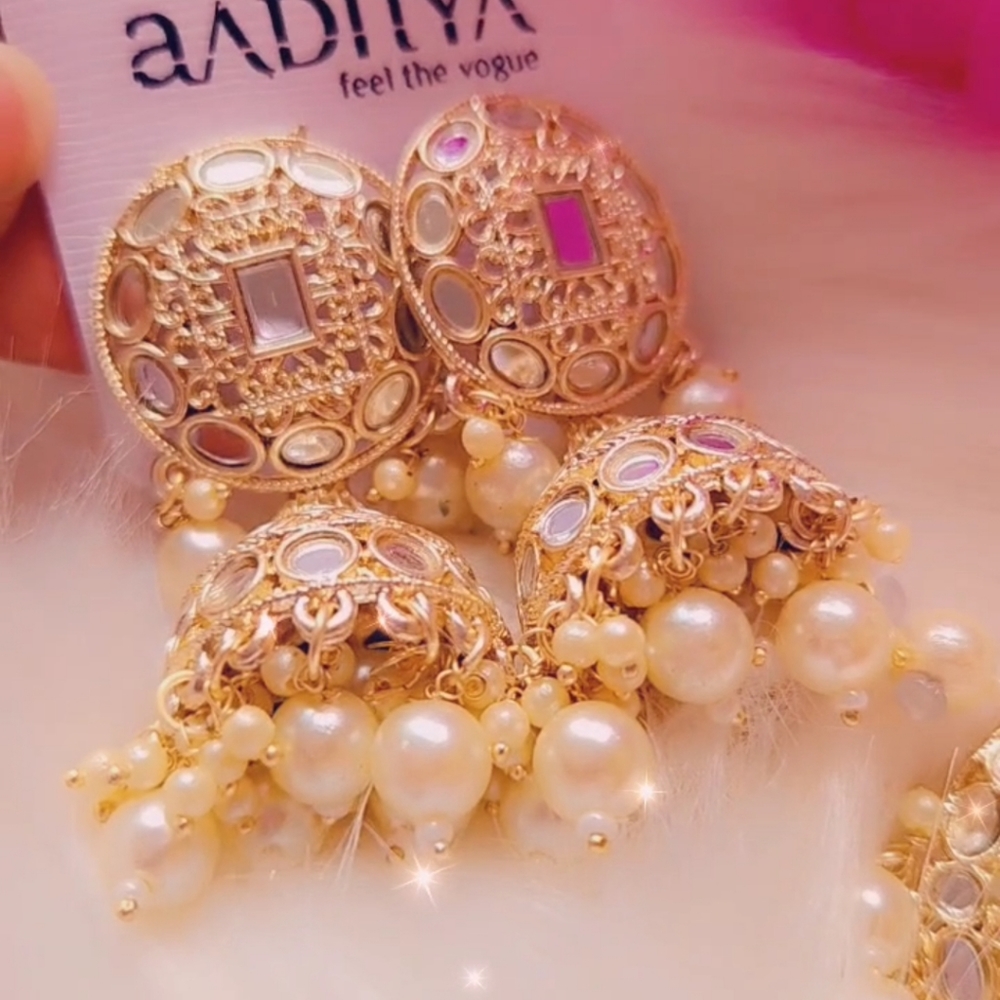 Mirror earrings n head piece